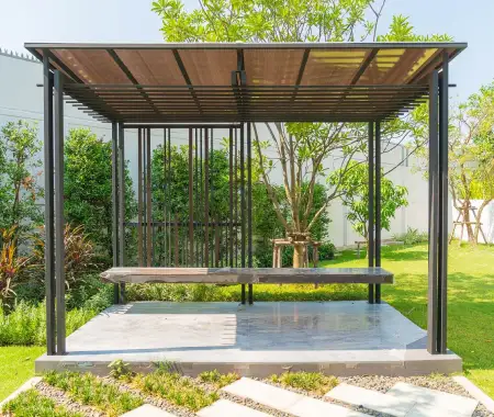 Metal pergolas and shed fabrication work by MTK FAB